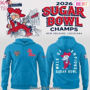 Ole Miss Rebels 2026 Sugar Bowl Champions Limited Edition Blue Hoodie