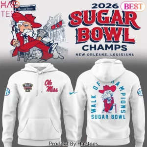 Ole Miss Rebels 2026 Sugar Bowl Champions Limited Edition White Hoodie