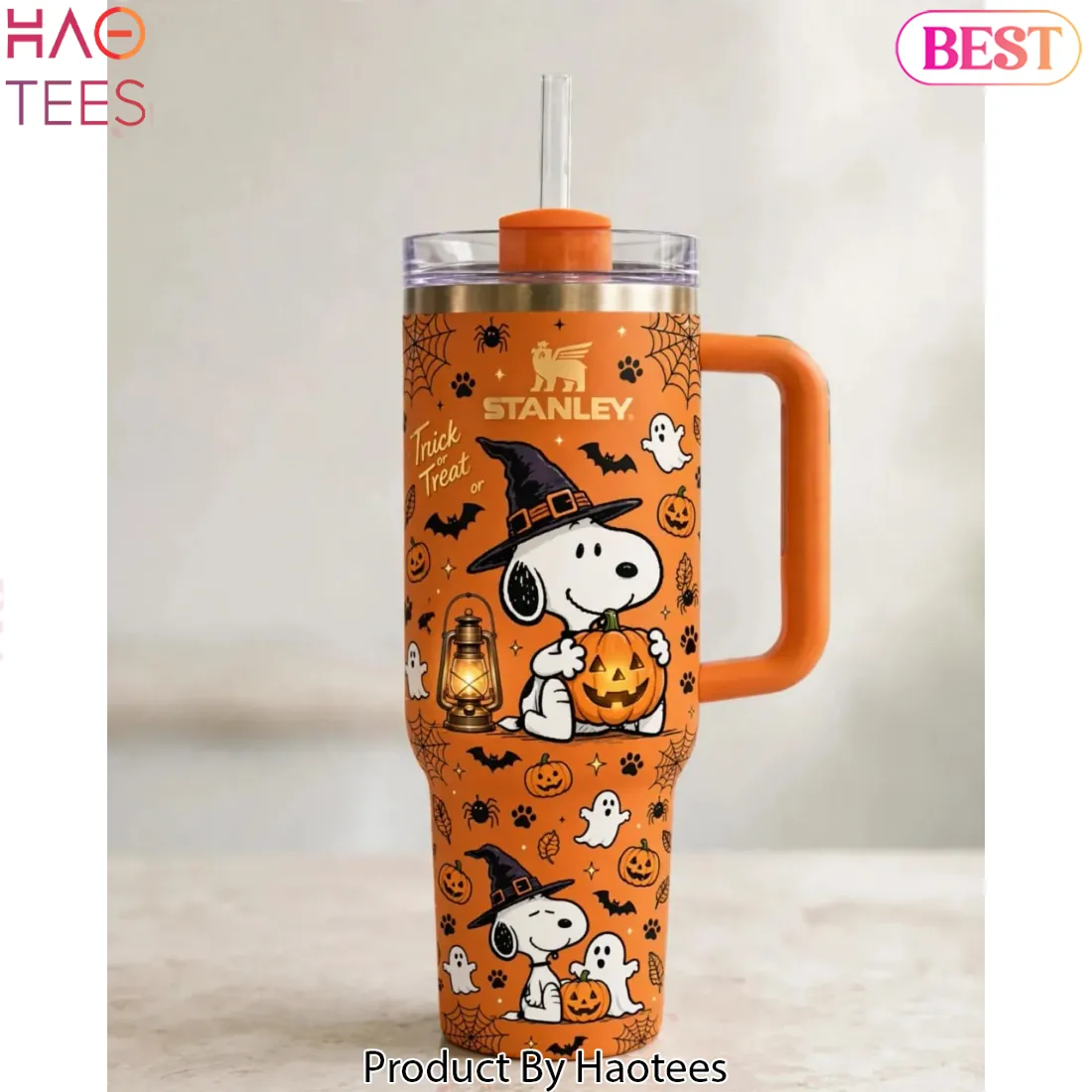 Snoopy Trick or Treat Halloween Orange 40oz Tumbler Snoopy Trick or Treat Halloween Orange 40oz Tumbler
