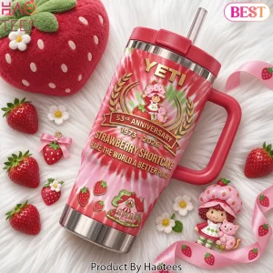 Strawberry Shortcake 53rd Anniversary Limited Edition Tie Dye Handle Tumbler