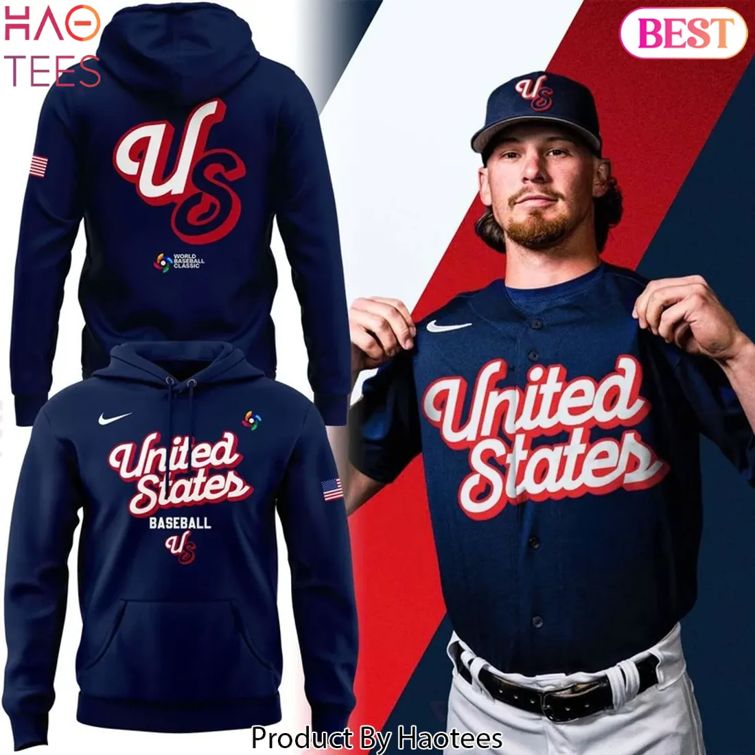United States Baseball World Baseball Classic Navy Commemorative Hoodie United States Baseball World Baseball Classic Navy Commemorative Hoodie