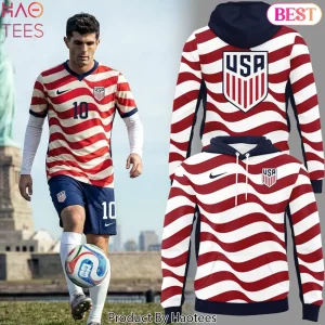 USMNT USA Soccer 2026 World Cup Wavy Stripes Pullover Hoodie