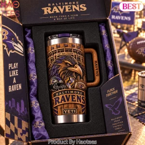 Baltimore Ravens M&T Bank Stadium 3D Wood Carved 40oz Tumbler
