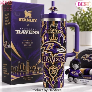 Baltimore Ravens Stanley Custom Bling Rhinestone 40oz Tumbler
