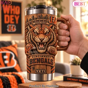 Cincinnati Bengals Paycor Stadium 3D Woodgrain Relief 40oz Tumbler