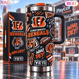 Cincinnati Bengals Who Dey 3D Textured Stainless Steel 40oz Tumbler