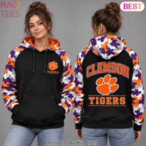 Clemson Tigers NCAA Legends in the Wild Camo Hoodie