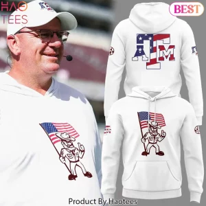 Coach Mike Elko Texas A&M Patriotic Ol’ Sarge White Hoodie