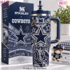 Buffalo Bills Stanley Style 40oz Bedazzled Rhinestone Travel Tumbler