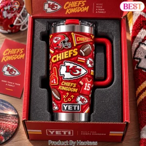 Kansas City Chiefs 3D Embossed Premium Red 40oz Handle Tumbler