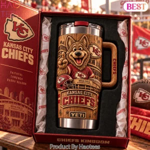 Kansas City Chiefs GEHA Field Arrowhead Stadium Woodgrain 40oz Tumbler