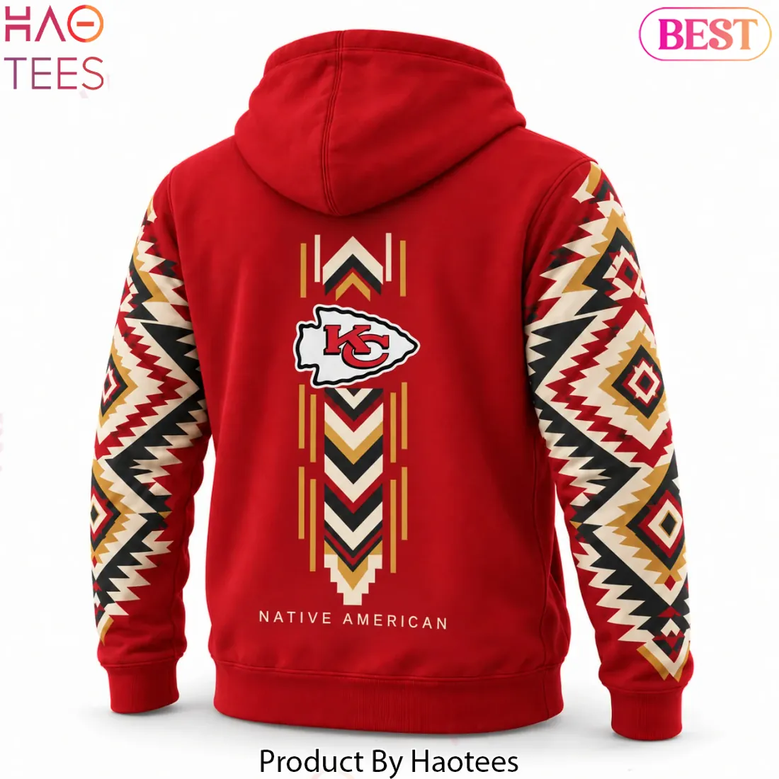 Kansas City Chiefs Native American Heritage Month AOP Red Hoodie Kansas City Chiefs Native American Heritage Month AOP Red Hoodie