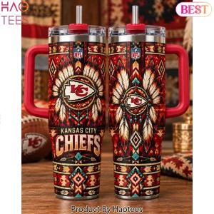 Kansas City Chiefs Native Aztec Print Insulated 40oz Travel Tumbler