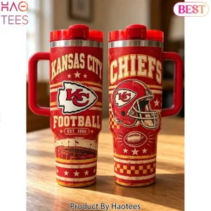 Kansas City Chiefs Retro Helmet and Stadium Insulated Travel Tumbler