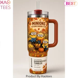 Minions Autumn Banana Club Thanksgiving Pumpkin 40oz Travel Tumbler