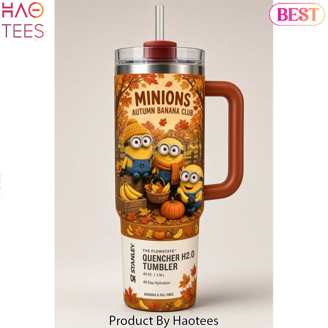 Minions Autumn Banana Club Thanksgiving Pumpkin 40oz Travel Tumbler Minions Autumn Banana Club Thanksgiving Pumpkin 40oz Travel Tumbler