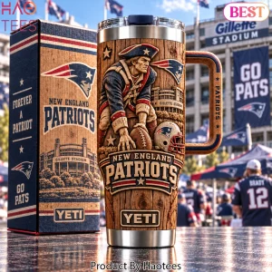 New England Patriots Gillette Stadium 3D Woodgrain Relief 40oz Tumbler