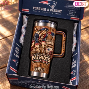 New England Patriots Gillette Stadium 3D Woodgrain Relief 40oz Tumbler