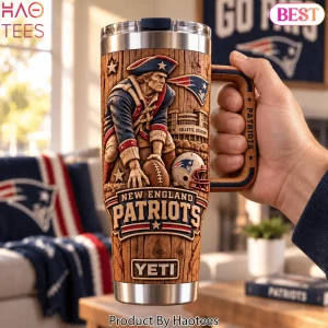New England Patriots Gillette Stadium 3D Woodgrain Relief 40oz Tumbler