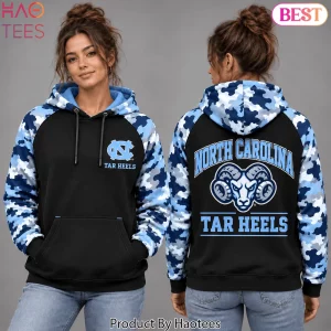 North Carolina Tar Heels Camo Raglan Pullover Hoodie