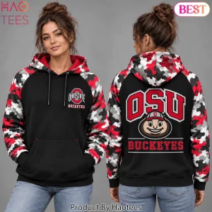Ohio State Buckeyes OSU Red Camouflage Pullover Hoodie