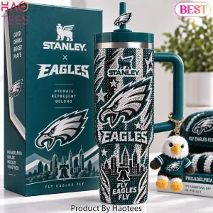 Philadelphia Eagles Fly Eagles Fly Bedazzled Rhinestone 40oz Tumbler