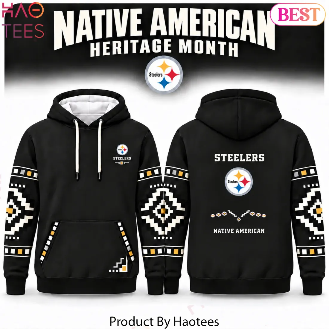 Pittsburgh Steelers Native American Heritage Month AOP Hoodie Pittsburgh Steelers Native American Heritage Month AOP Hoodie