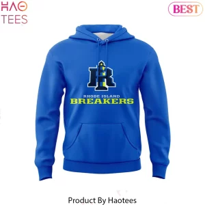 Rhode Island Breakers Primary Logo Graphic Blue Pullover Hoodie