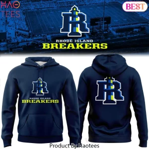 Rhode Island Breakers Primary Logo Navy Pullover Hoodie