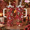 Pittsburgh Steelers Christmas Holiday Festive Stainless Steel Tumbler with Handle