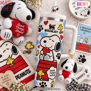 Peanuts Snoopy Good Things Ahead Bling 40oz Tumbler with Handle