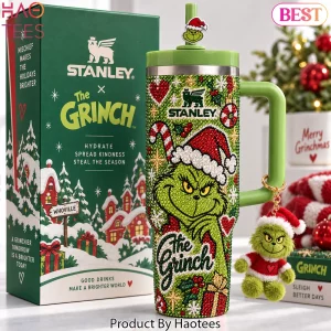 The Grinch Bling Rhinestone Christmas 40oz Tumbler with Handle The Grinch Bling Rhinestone Christmas 40oz Tumbler with Handle