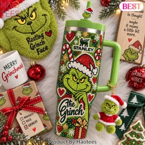 The Grinch Bling Rhinestone Christmas 40oz Tumbler with Handle