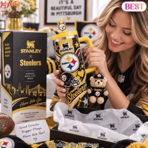 Steelers Bling Rhinestone Steel City Pride 40oz Tumbler with Handle