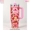 Garfield Green Daisy Floral Pattern Stainless Steel 40oz Tumbler Garfield Green Daisy Floral Pattern Stainless Steel 40oz Tumbler