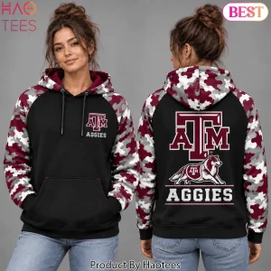 Texas A&M Aggies NCAA Reveille Mascot Maroon Camouflage Pullover Hoodie