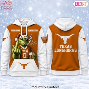 Texas Longhorns The Grinch Personalized Funny Holiday Graphic Hoodie
