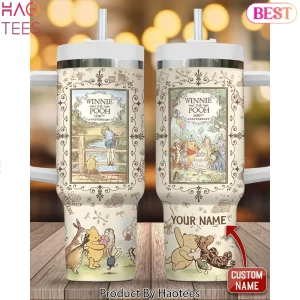 Winnie The Pooh 100th Anniversary Custom Name 40oz Stainless Steel Tumbler